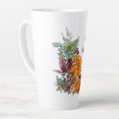Tasse Latte Aquarelle de Thanksgiving Citrouilles automne (Angle gauche)