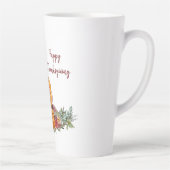 Tasse Latte Aquarelle de Thanksgiving Citrouilles automne (Droite)