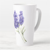 Tasse Latte Aquarelle des fleurs de lavande (Angle droit)