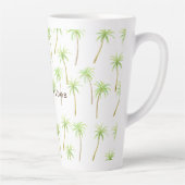 Tasse Latte Aquarelle des palmiers tropicaux (Droite)