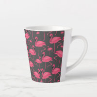 Aquarelle d'oiseau Flamant rose en gris foncé