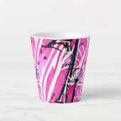 Tasse Latte Aquarelle élégante rose parisienne (Devant)