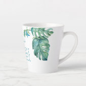Tasse Latte Aquarelle Flamant rose rose tropical Café (Droite)