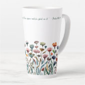 Tasse Latte Aquarelle florale Inspiration des citations (Angle droit)