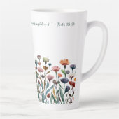 Tasse Latte Aquarelle florale Inspiration des citations (Droite)