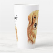 Tasse Latte Aquarelle Golden Retriever (Devant)