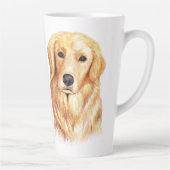 Tasse Latte Aquarelle Golden Retriever (Droite)