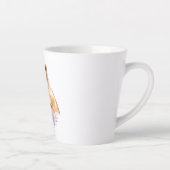 Tasse Latte Aquarelle mignonne Mère Lion & Cub (Droite)