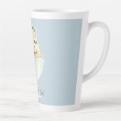Tasse Latte Aquarelle Oeuf souriant en coupe Latte de Pâques (Droite)