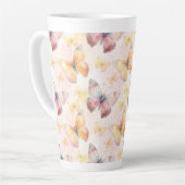 Tasse Latte Aquarelle Papillon Whimsy (Angle gauche)