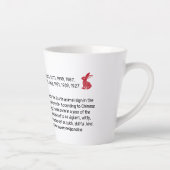 Tasse Latte Aquarelle Rabbit chinois Lunaire Nouvel An 2023 Co (Droite)