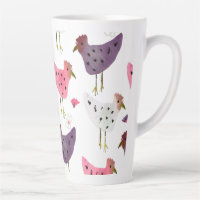 Aquarelle Rooster rose violet motif floral