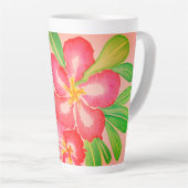 Tasse Latte Aquarelle Rose du désert (Angle droit)