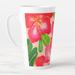 Tasse Latte Aquarelle Rose du désert