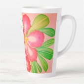 Tasse Latte Aquarelle Rose du désert (Droite)