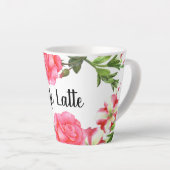 Tasse Latte Aquarelle rose Fleurs de Jardin Conception de la c (Angle droit)