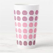Tasse Latte Aquarelle rose Plum mignonne Bonne Art Pois (Devant)