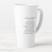 Tasse Latte Aquarelle Sagittaire Astrologie Zodiac | Monogramm (Angle droit)