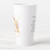 Tasse Latte Aquarelle Sagittaire Astrologie Zodiac | Monogramm (Devant)