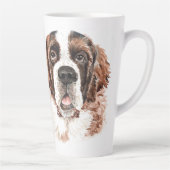 Tasse Latte Aquarelle Saint Bernard (Droite)
