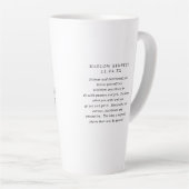 Tasse Latte Aquarelle Scorpio Astrologie Zodiac | Monogramme (Angle droit)