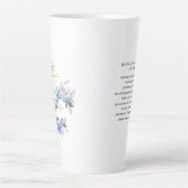Tasse Latte Aquarelle Scorpio Astrologie Zodiac | Monogramme (Devant)