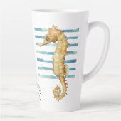 Tasse Latte Aquarelle Seahorse Beach Côtier CAPE MAY (Droite)