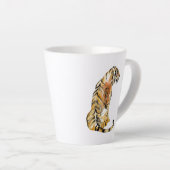 Tasse Latte Aquarelle Tiger assis (Angle droit)