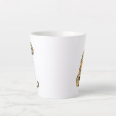 Tasse Latte Aquarelle Tiger assis (Devant)