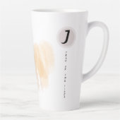 Tasse Latte Aquarelle Tigre originale Zodiac chinois initial L (Droite)