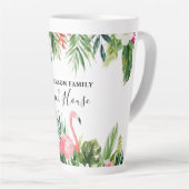 Tasse Latte Aquarelle Tropical Floral Beach House Grand (Angle droit)