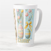 Tasse Latte Aquarelle Verte Cute Four Brash Hoppy Pâques (Angle droit)