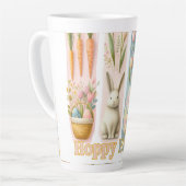 Tasse Latte Aquarelle Verte Cute Four Brash Hoppy Pâques (Angle gauche)