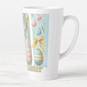 Tasse Latte Aquarelle Verte Cute Four Brash Hoppy Pâques