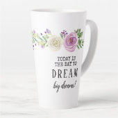 Tasse Latte Aquarelle violet Floral Dreams Big Dreams (Angle droit)
