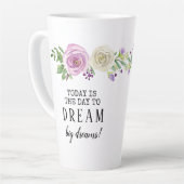 Tasse Latte Aquarelle violet Floral Dreams Big Dreams (Angle gauche)