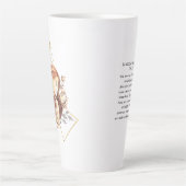 Tasse Latte Aquarelle Virgo Astrologie Zodiac | Monogramme (Devant)