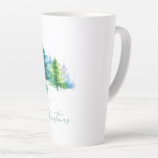 Tasse Latte Aquarelles (Angle droit)