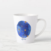 Tasse Latte Aquarius Aquarelle Nuit Ciel Constellation Zodiac (Droite)