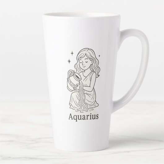 Tasse Latte Aquarius Zodiac Woman (Droite)