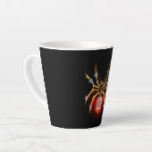 Tasse Latte Araignée en vapeur noire (Angle gauche)