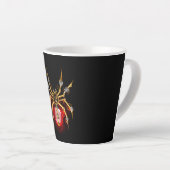 Tasse Latte Araignée en vapeur noire (Angle droit)