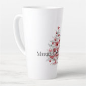 Tasse Latte Arbre à menthe blanche rouge Noël (Angle gauche)