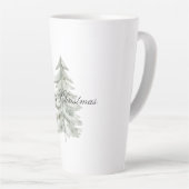 Tasse Latte Arbre blanc de Noël (Angle droit)