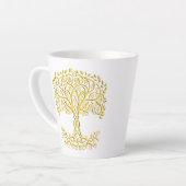 Tasse Latte Arbre Celtique Jaune (Angle gauche)
