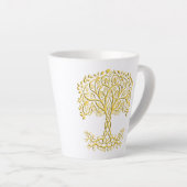 Tasse Latte Arbre Celtique Jaune (Angle droit)