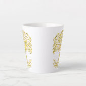 Tasse Latte Arbre Celtique Jaune (Devant)