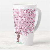 Tasse Latte Arbre cerise en fleurs (Angle droit)