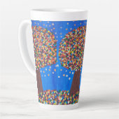 Tasse Latte Arbre coloré Abstrait (Angle gauche)