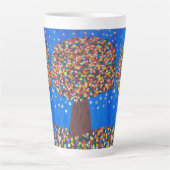 Tasse Latte Arbre coloré Abstrait (Devant)